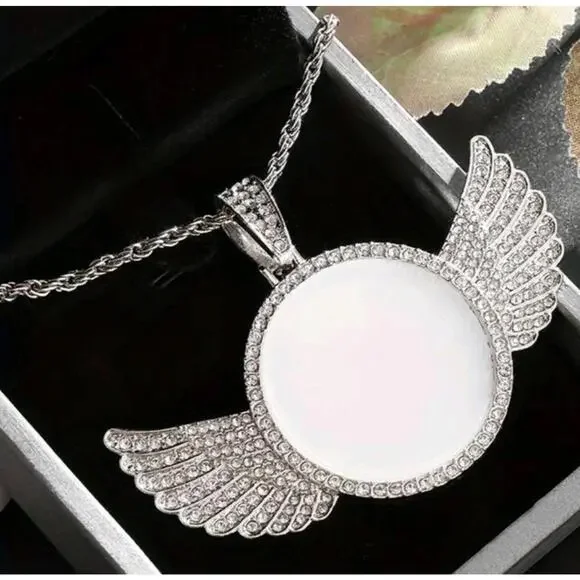 Love One (Angel Wings)-(Dead Homies)-(Chain)-(Silver)-$33 - Picture 2 of 5